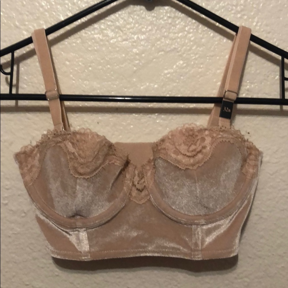 Pink Victoria’s Secret underwire bra.